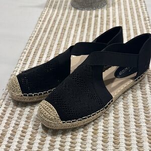 Black Espadrille Flats